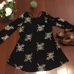 Black Embroidered Dress
